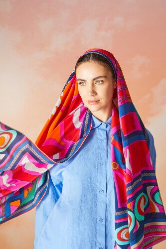 Bridge Silk Shawl Orange - 5