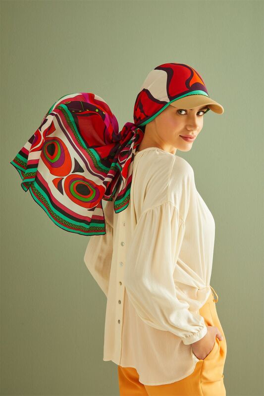 Bridge Silk Shawl Red - 2