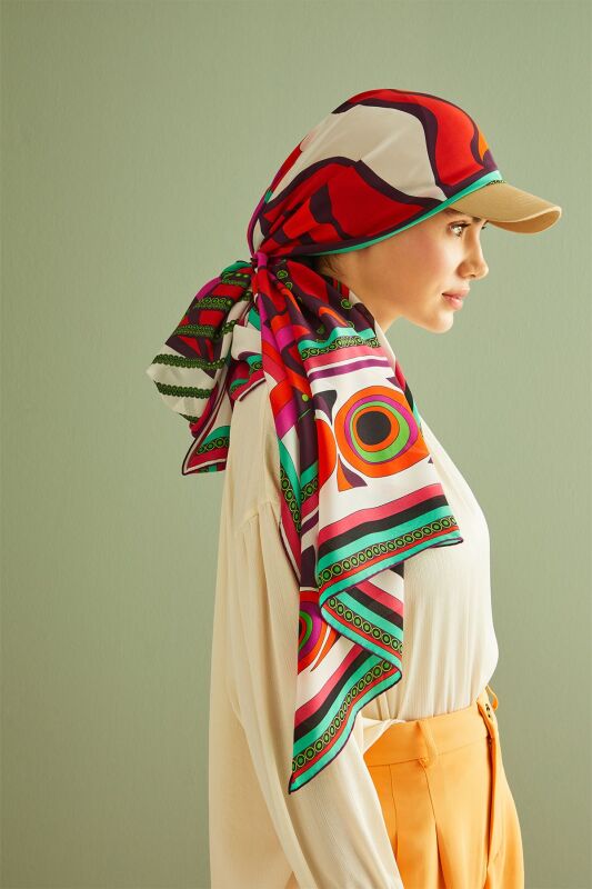 Bridge Silk Shawl Red - 4