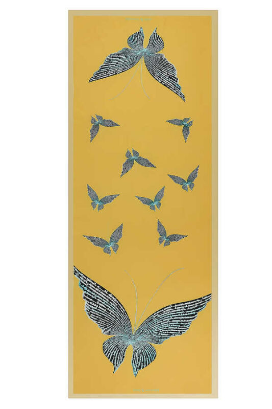 Butterfly Silk Shawl Yellow - 1