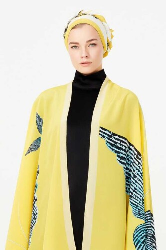 Butterfly Silk Shawl Yellow - 4