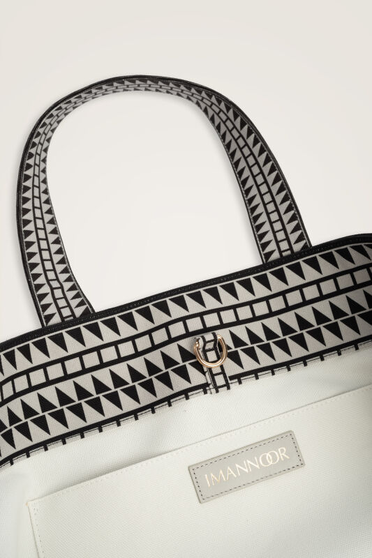 Büyük Bambunoor Gri Yaz Çantası - 4