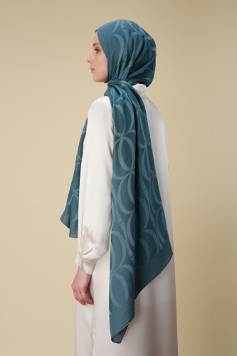 Büyük Bambunoor İndigo Ferah Tensel Şal 70x200 - Imannoor