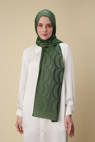 Büyük Bambunoor Zümrüt Yeşili Ferah Tensel Şal 70x200 - Imannoor