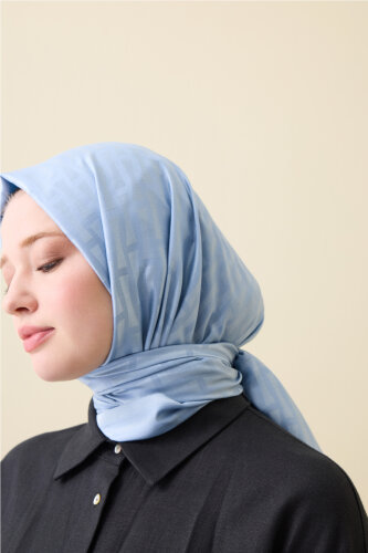 Iman I Petrol Mavi İpek Şal 70x200 - Imannoor (3)