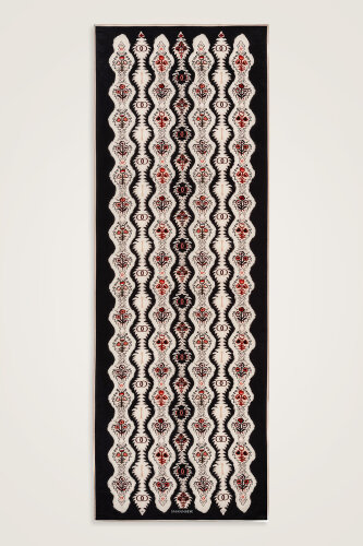 Çağlayan Beyaz Pamuk Floş Şal 72x212 - Imannoor (2)