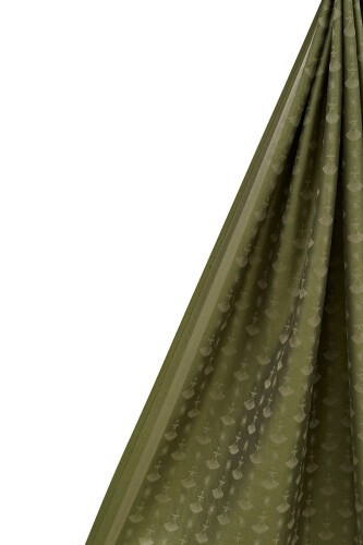 Carnation Monogram Silk Shawl Green - 5