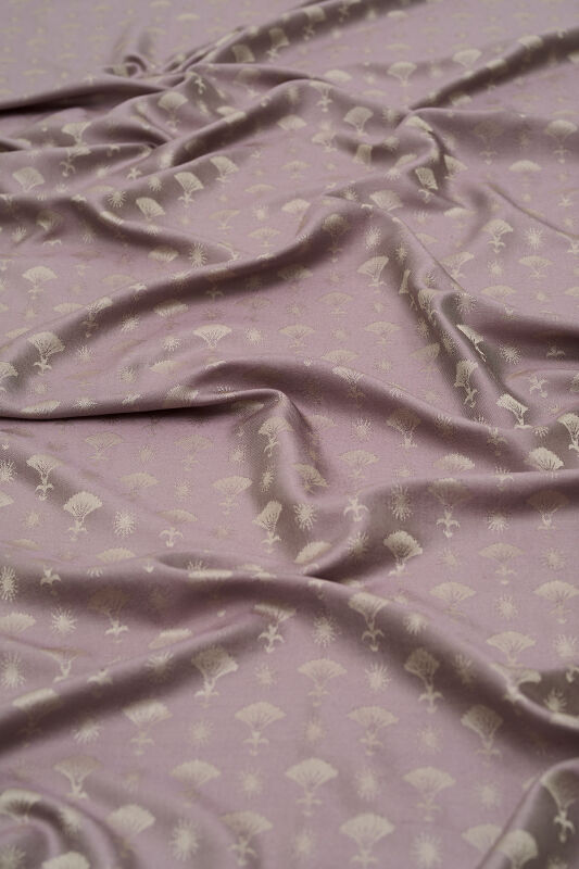 Carnation Monogram Silk Shawl Lilac - 3