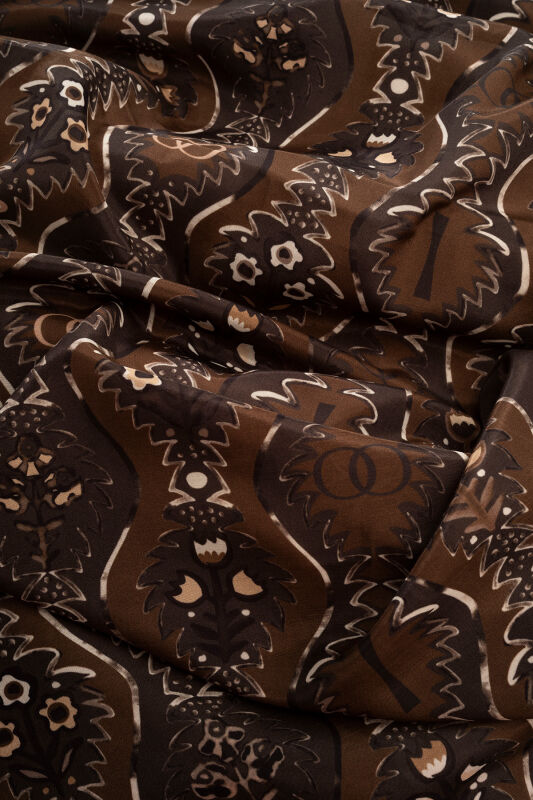 Cascade Brown Cotton Floss Shawl - 4