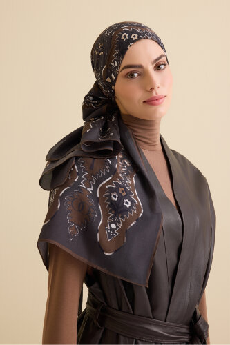 Cascade Brown Cotton Floss Shawl - 3