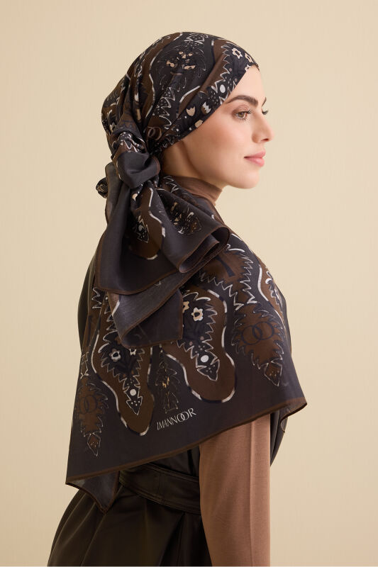 Cascade Brown Cotton Floss Shawl - 5