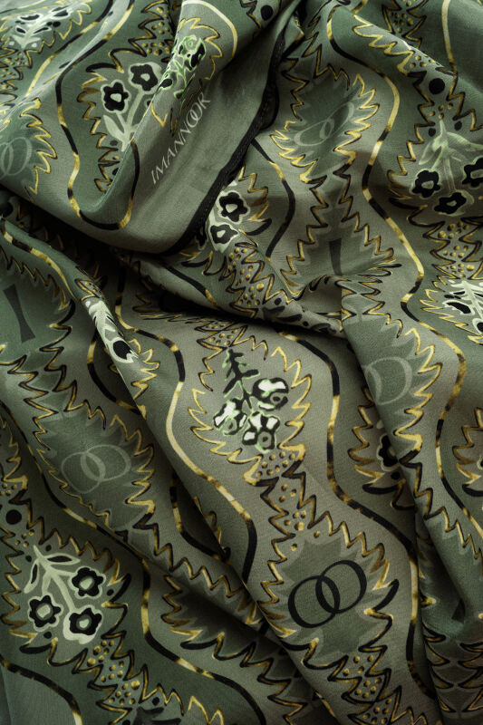 Cascade Green Cotton Floss Shawl - 4