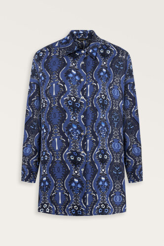 Cascade Navy Blue Silk Shirt - Imannoor (2)