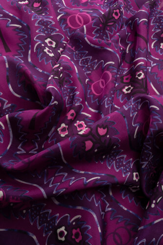 Cascade Purple Cotton Floss Shawl - 4