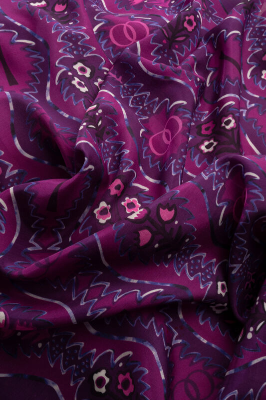 Cascade Purple Cotton Floss Shawl - 4