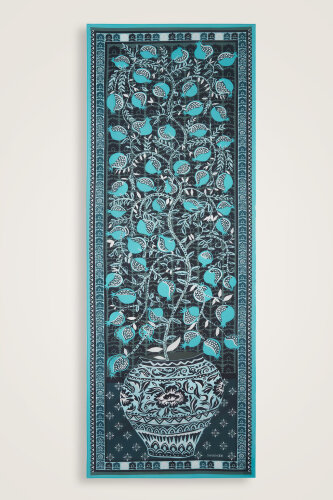 Cennet Narı Turkuaz Pamuk Şal 70x210 - Imannoor (1)