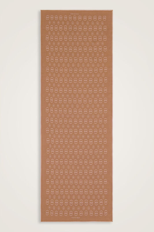 Chain Logo Camel Hair Cotton Floss Shawl - 2