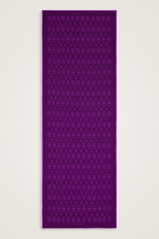 Chain Logo Purple Cotton Floss Shawl - 1