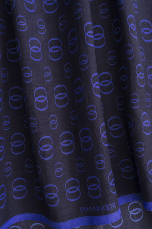 Chain Logo Saks Cotton Floss Shawl - 4