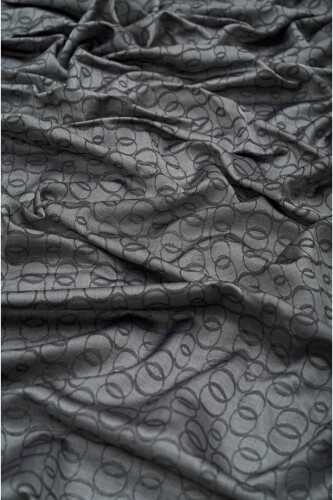Chain Monogram Cotton Silk Shawl Anthracite - 2