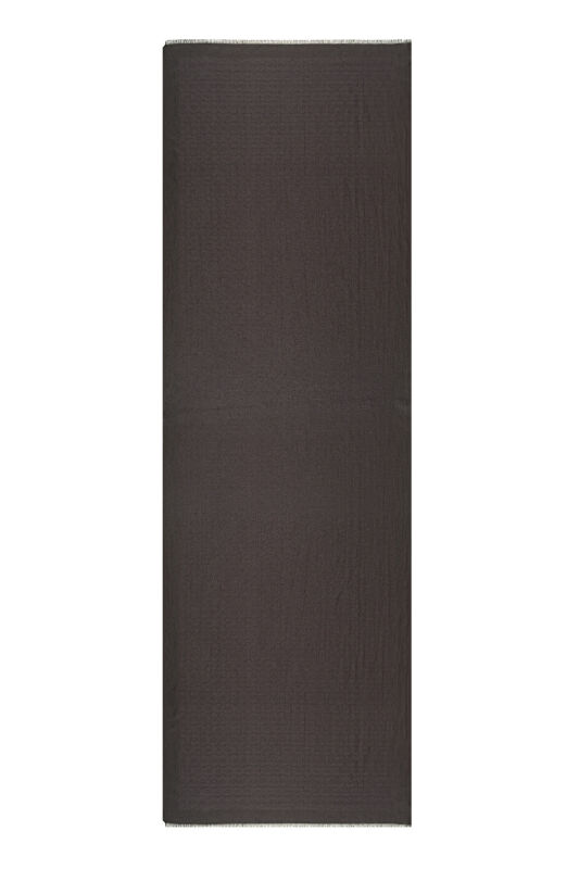 Chain Monogram Cotton Silk Shawl Black - 1