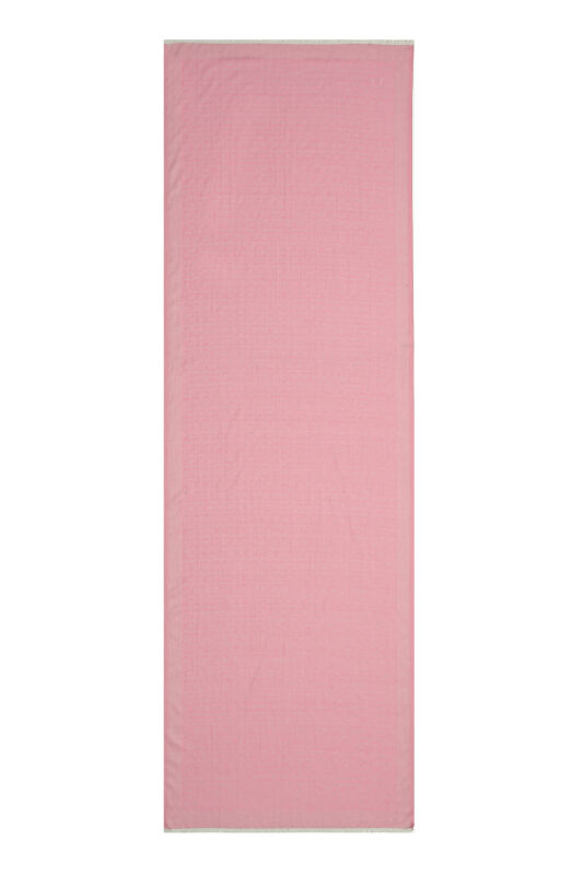 Chain Monogram Cotton Silk Shawl Pink - 1