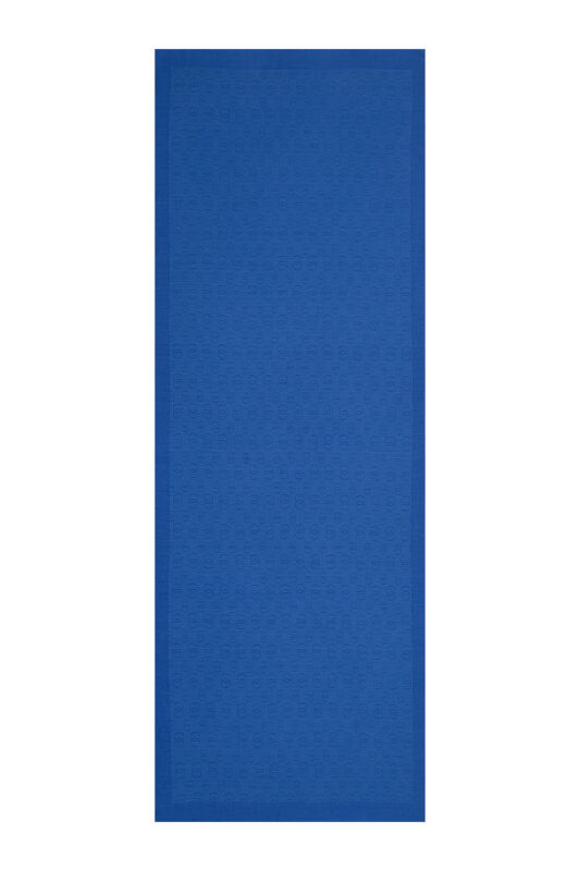 Chain Pattern Cotton Silk Shawl Blue - 1