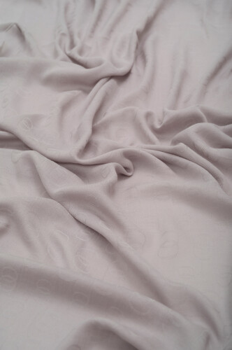 Chain Pattern Cotton Silk Shawl Grey - 3