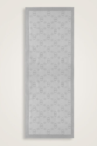 Chain Square Cotton Silk Shawl Silver Moon - Imannoor (1)