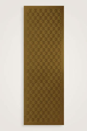 Checkerboard Pattern Naia Cotton Shawl Khaki - Imannoor (1)
