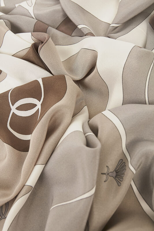 Chintamani Silk Scarf Gri - 3