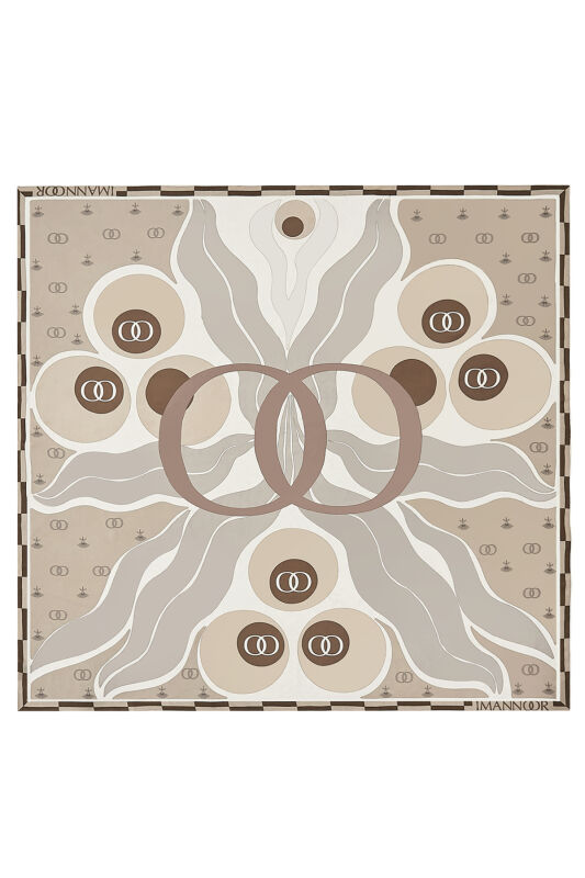 Chintamani Silk Scarf Gri - 1