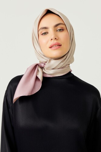 Çift Taraflı Natural Tivil İpek Eşarp - 6