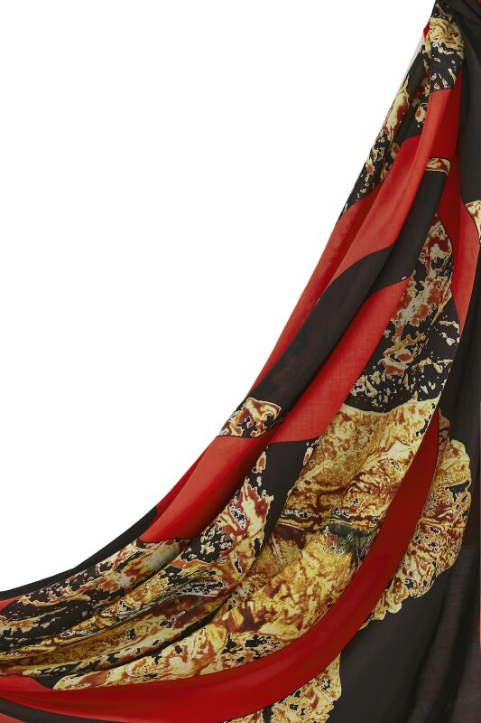 Çınar Cotton Shawl Black - 2