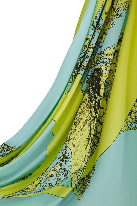 Çınar Cotton Shawl Blue - 2