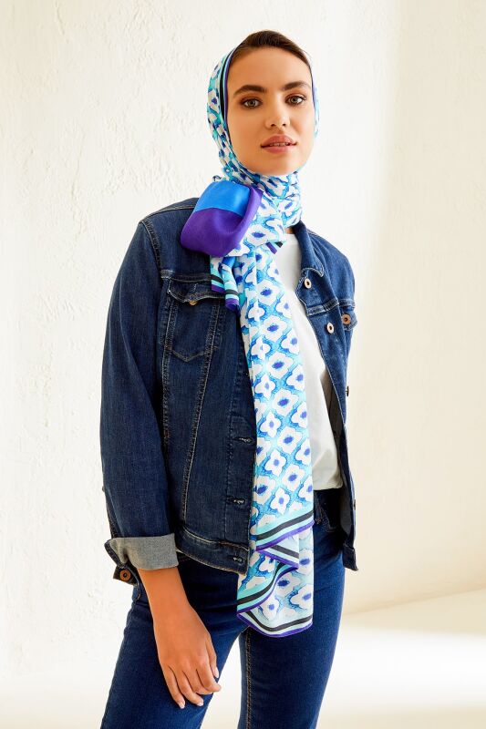 Compass the South Modal Shawl Blue - 8