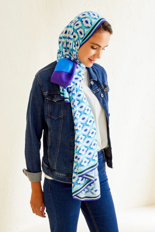 Compass the South Modal Shawl Blue - 2