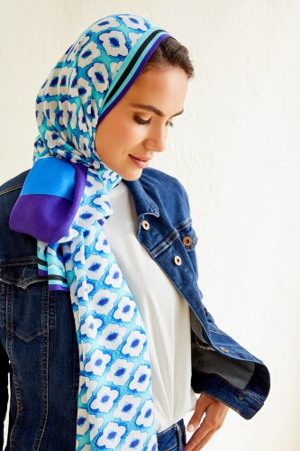 Compass the South Modal Shawl Blue - 4
