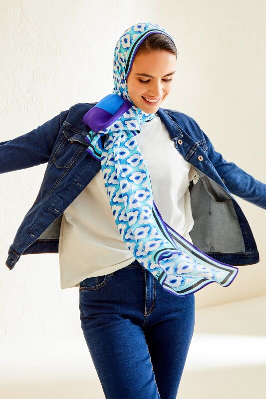 Compass the South Modal Shawl Blue - 6