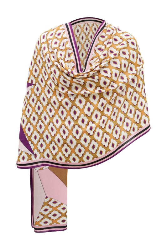 Compass the South Modal Shawl Pink - 7