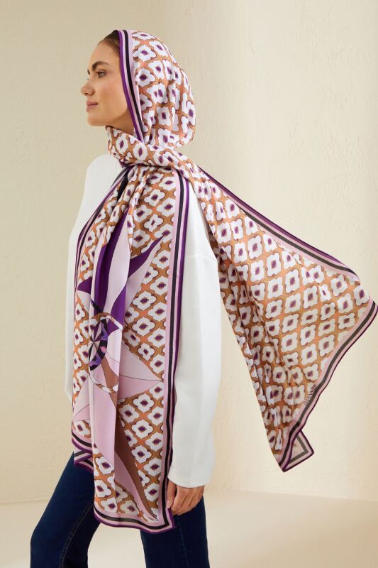 Compass the South Modal Shawl Pink - 6