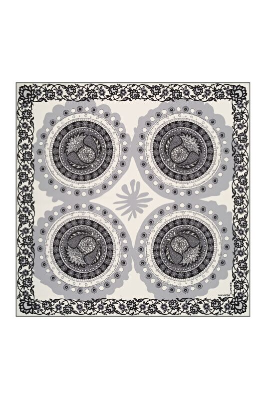 Cotyaeum Silk Shawl Grey - 1