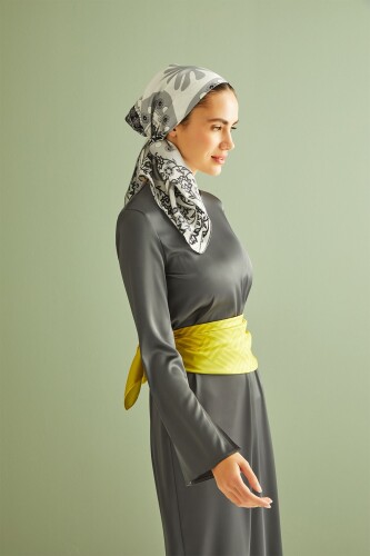 Cotyaeum Silk Shawl Grey - 4