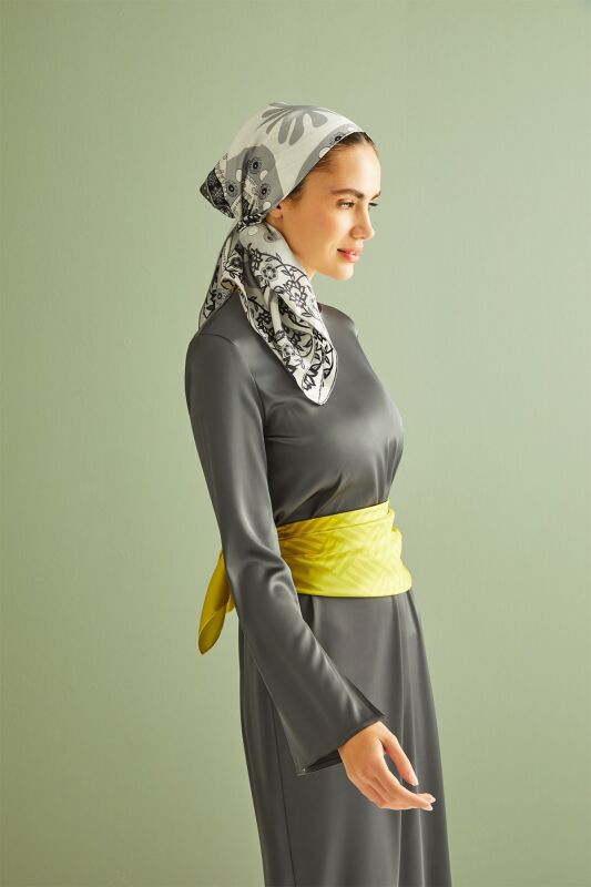 Cotyaeum Silk Shawl Grey - 4