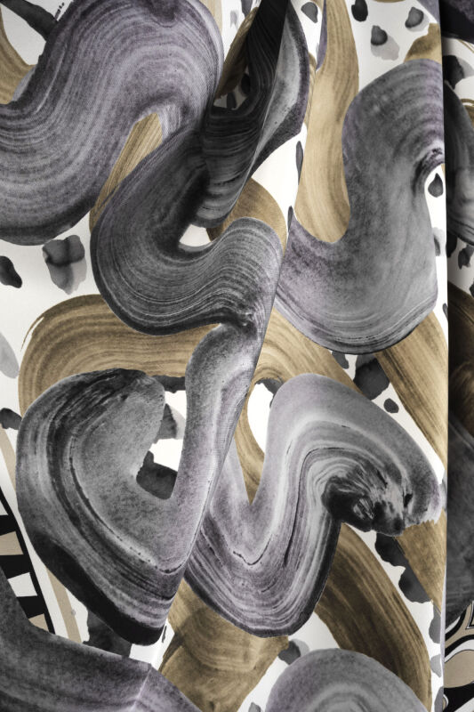 Creek Road Beige-Gray Twill Silk Scarf - 4