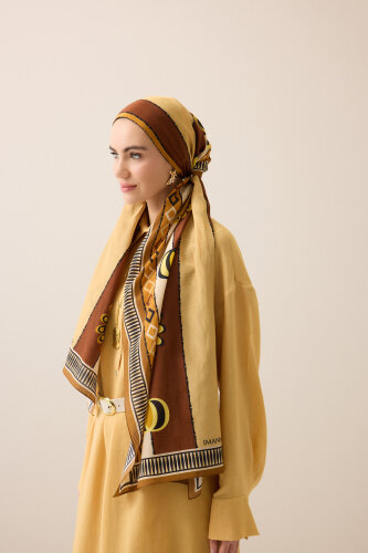 Daisy Noor Mustard Cotton Floss Shawl 