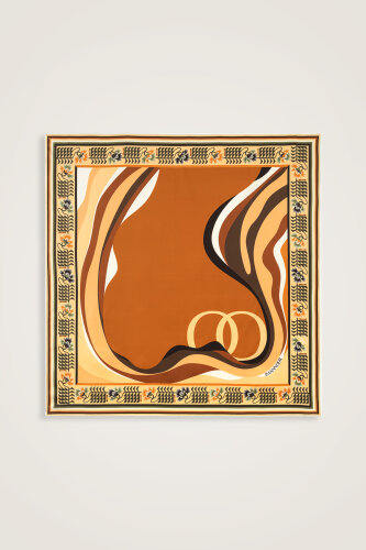 Dalgalar Taba Tivil İpek Eşarp 90x90 - Imannoor (2)