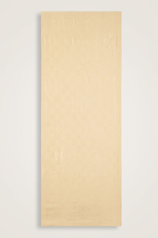 Dama Desen Limon Sarısı Pamuk İpek Şal 70x190 - 2