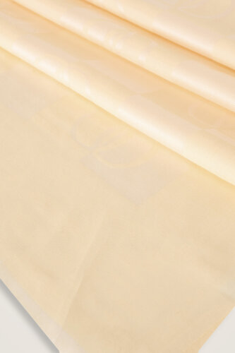 Dama Desen Limon Sarısı Pamuk İpek Şal 70x190 - 4