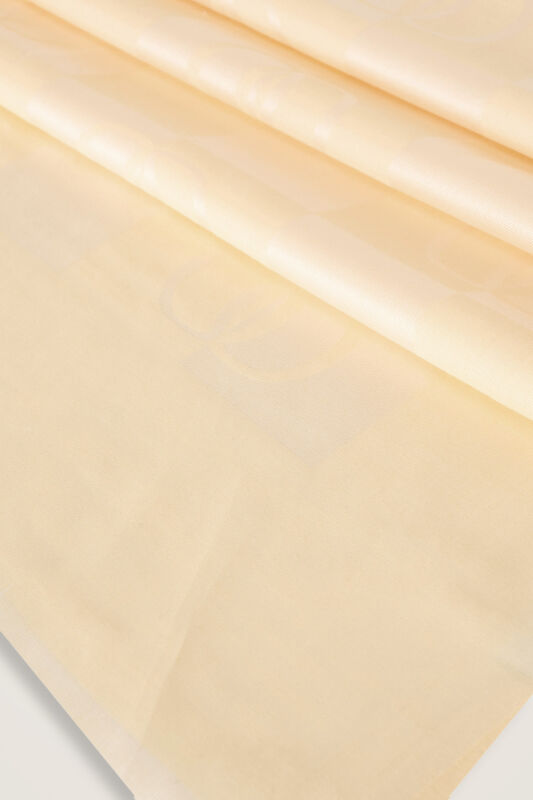 Dama Desen Limon Sarısı Pamuk İpek Şal 70x190 - 4